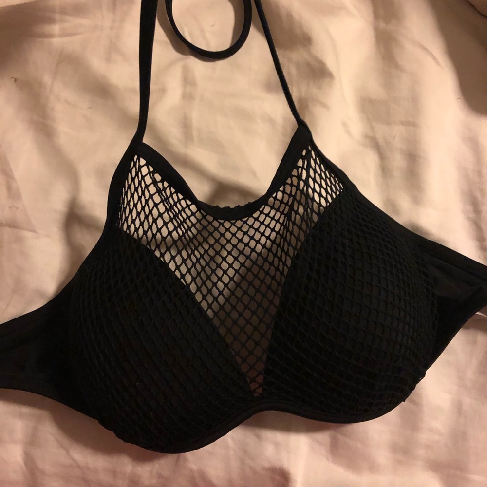 Black Netted Swim Top